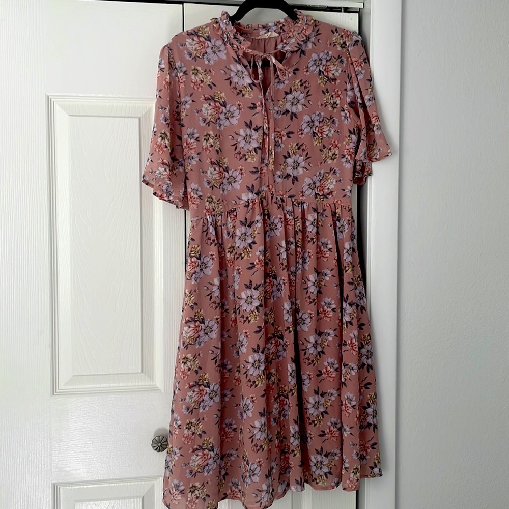 Pink Floral Dress
